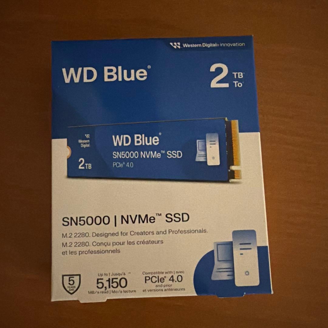 内蔵型SSD WD Blue SN5000 2TB NVMe SSD M.2 2280
