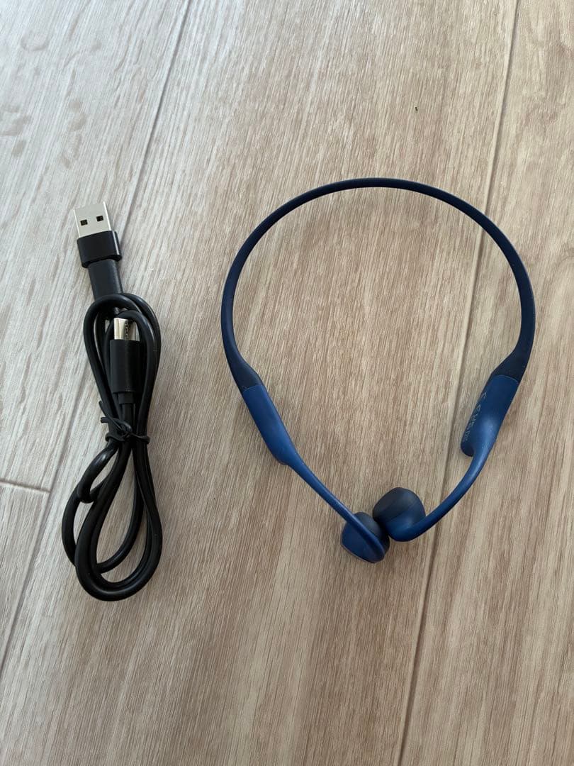 SHOKZ OPENRUN 骨伝導USB-Cタイプ　イヤホン ブルー