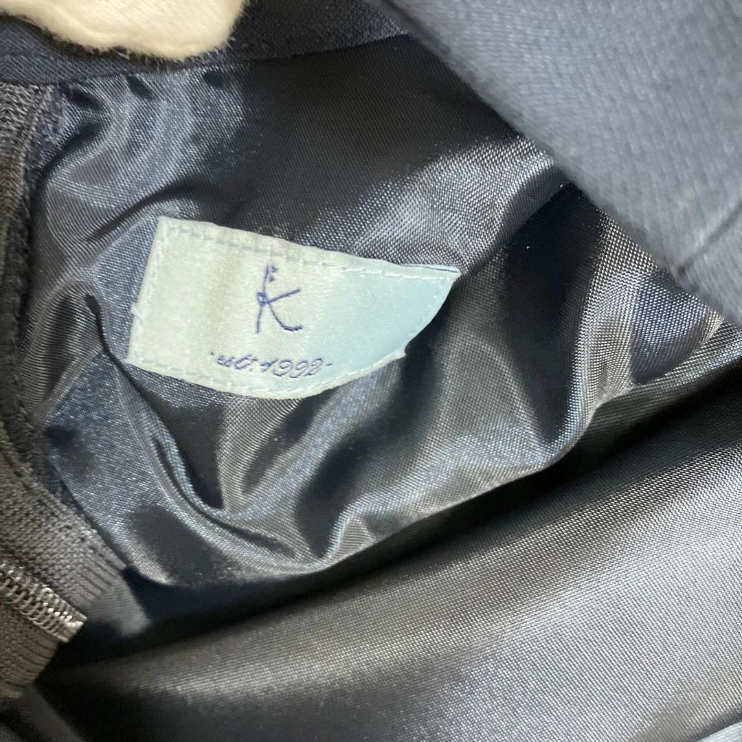 新品未使用タグ付き 組曲 ワンピース レース切替え セレモニー ネイビー L