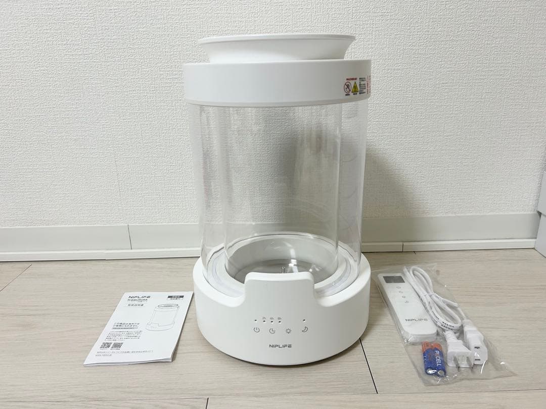 加湿器URURA スチーム加湿器 NIPLIFE リモコン付き アロマ対応