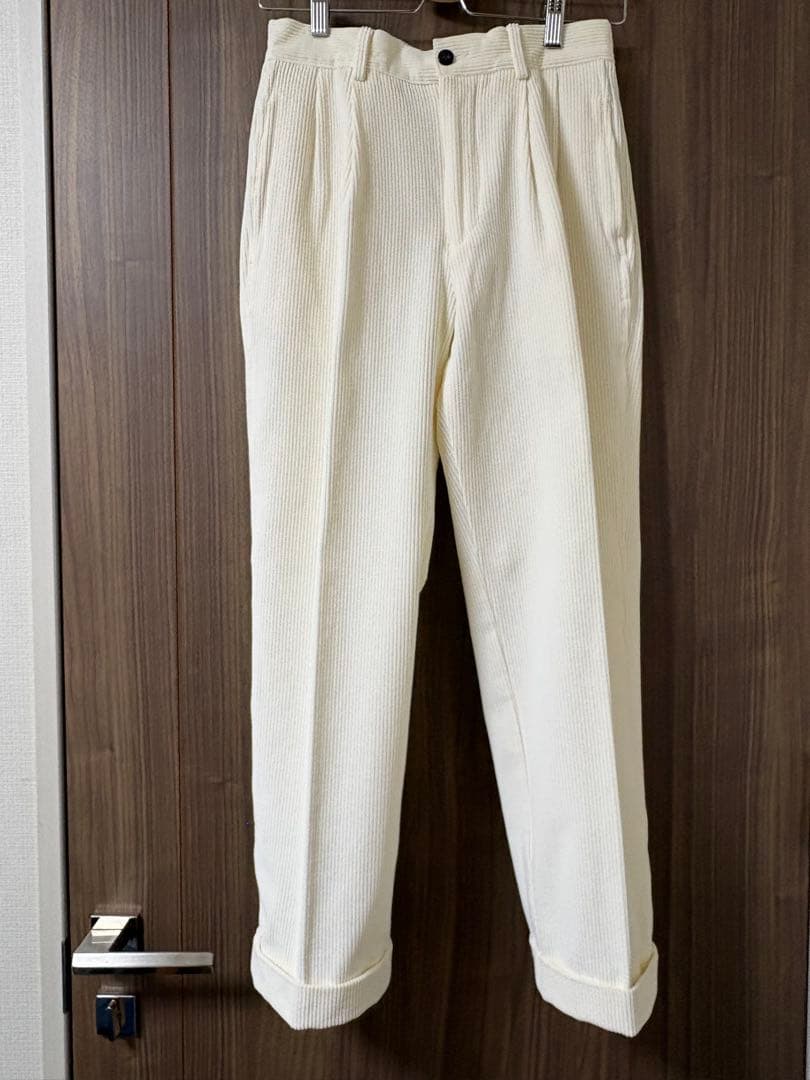 【未使用品】ジェルマーノ　per ビームスf コーデュロイスラックス　オフ白