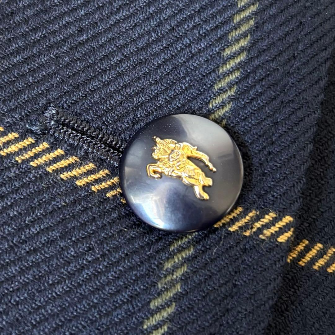 【未使用級✨】バーバリー　テーラードジャケット　メタル釦　チェック　ウール　9