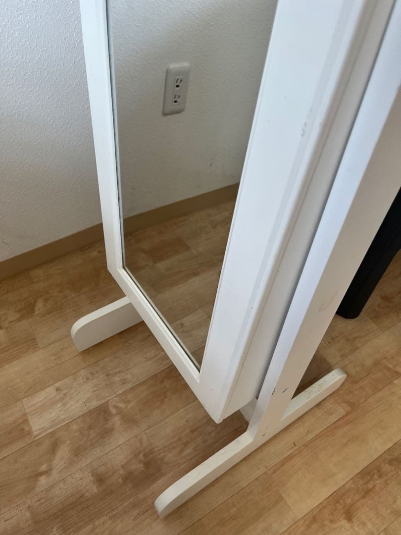 全身鏡 全身ミラー アクセサリーケース アクセサリー収納 ホワイト家具 姿見