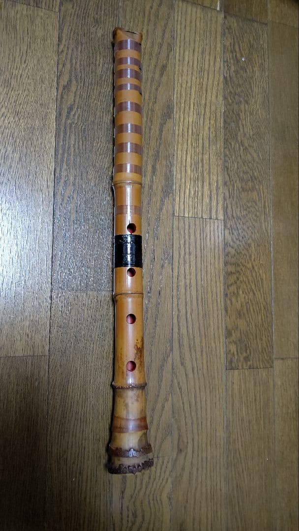 尺八在銘　三印　一尺七寸管　検　和楽器　尺八