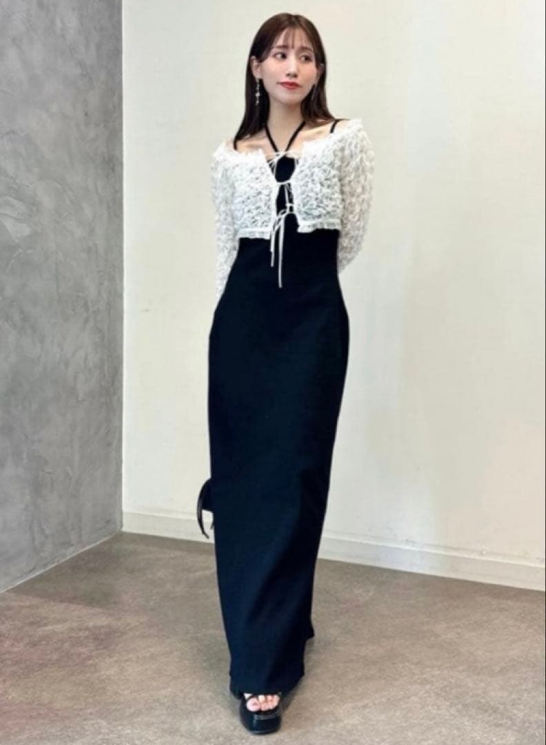 エイミーイストワールeimy istoireシャーリングトップス付きワンピース