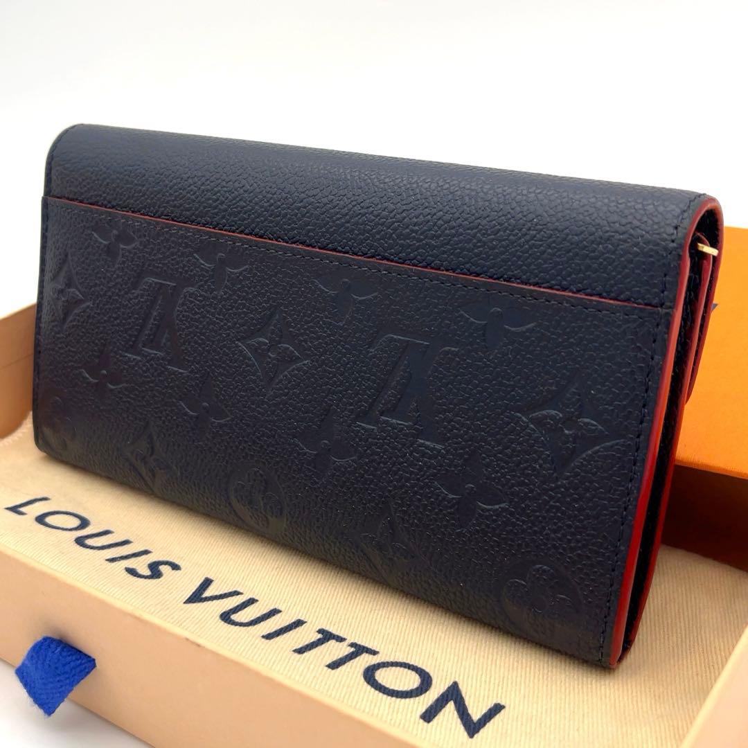 【専用】ルイヴィトン アンプラント サラ　ネイビー　モノグラム　長財布