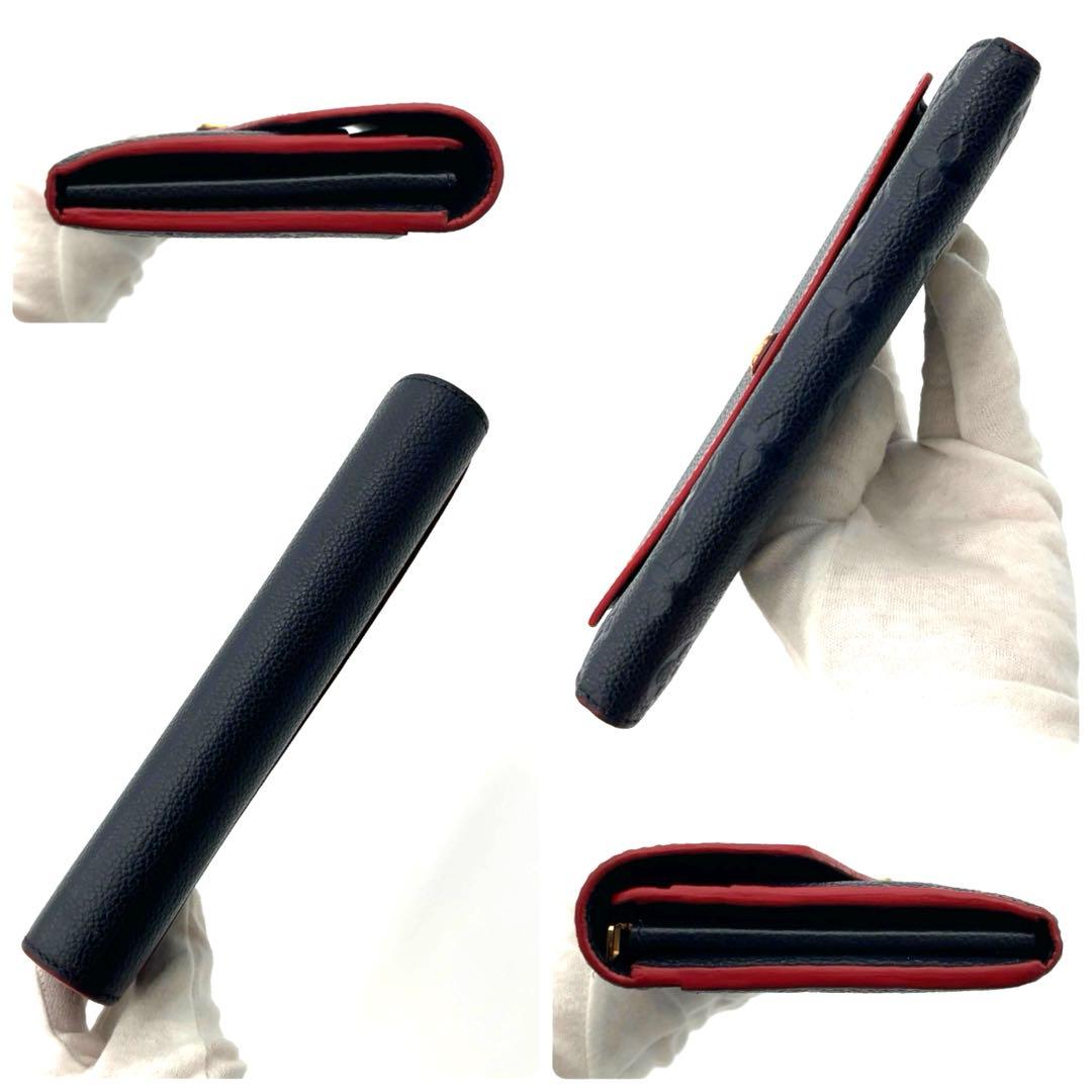 【専用】ルイヴィトン アンプラント サラ　ネイビー　モノグラム　長財布