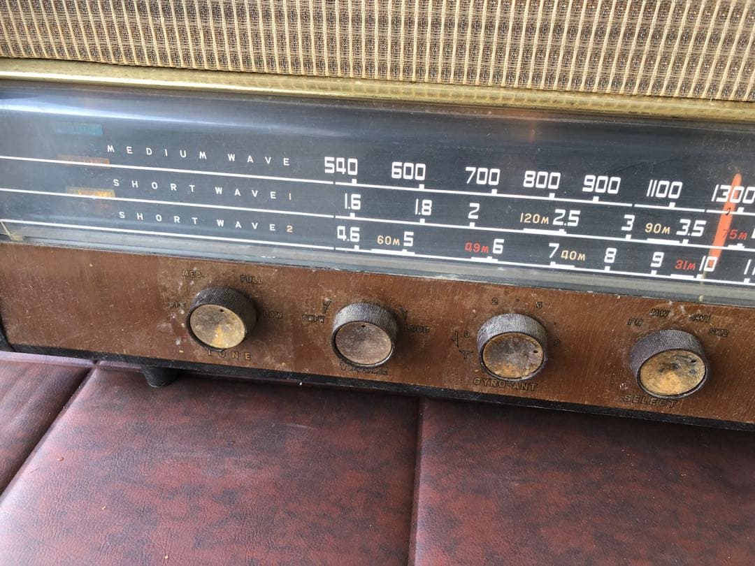 ナショナル 真空管ラジオ 当時物 年代物通電のみ(J66)