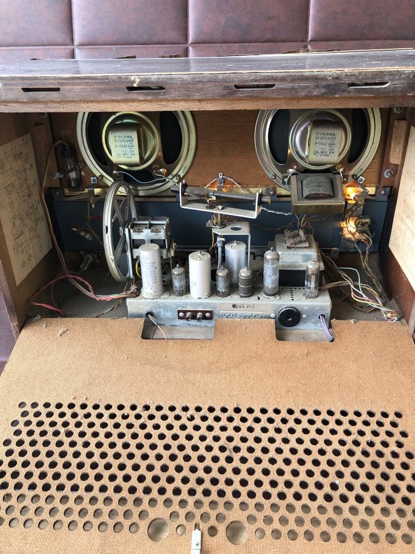 ナショナル 真空管ラジオ 当時物 年代物通電のみ(J66)