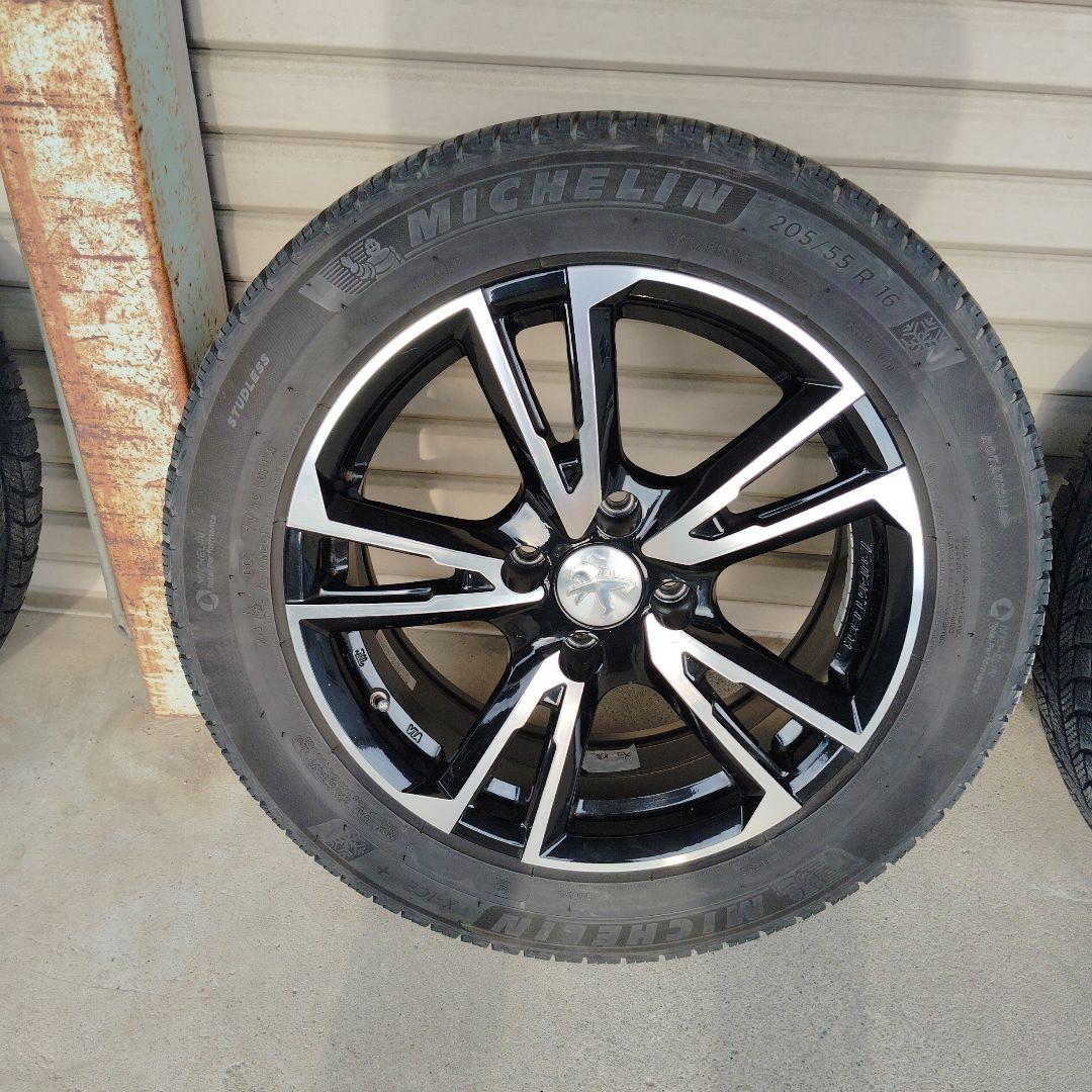プジョー2008用ホイール＋ミシュランスタッドレス 205/55 R16後２本