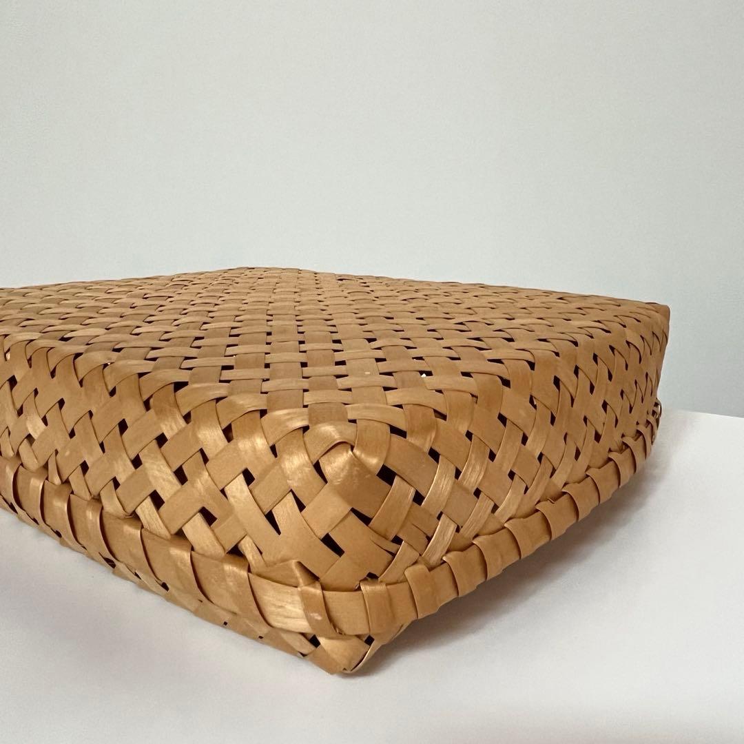 秋田 イタヤ細工 文箱 文庫 A4 イタヤカエデ かご 籠カゴ 四ツ目編み