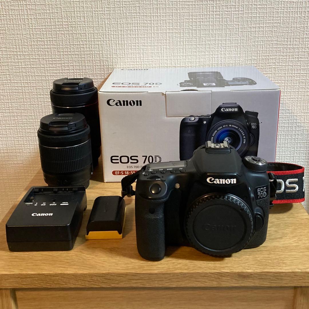 デジタルカメラ Canon EOS 70D EFS 18-55mm + EFS 55-250mm