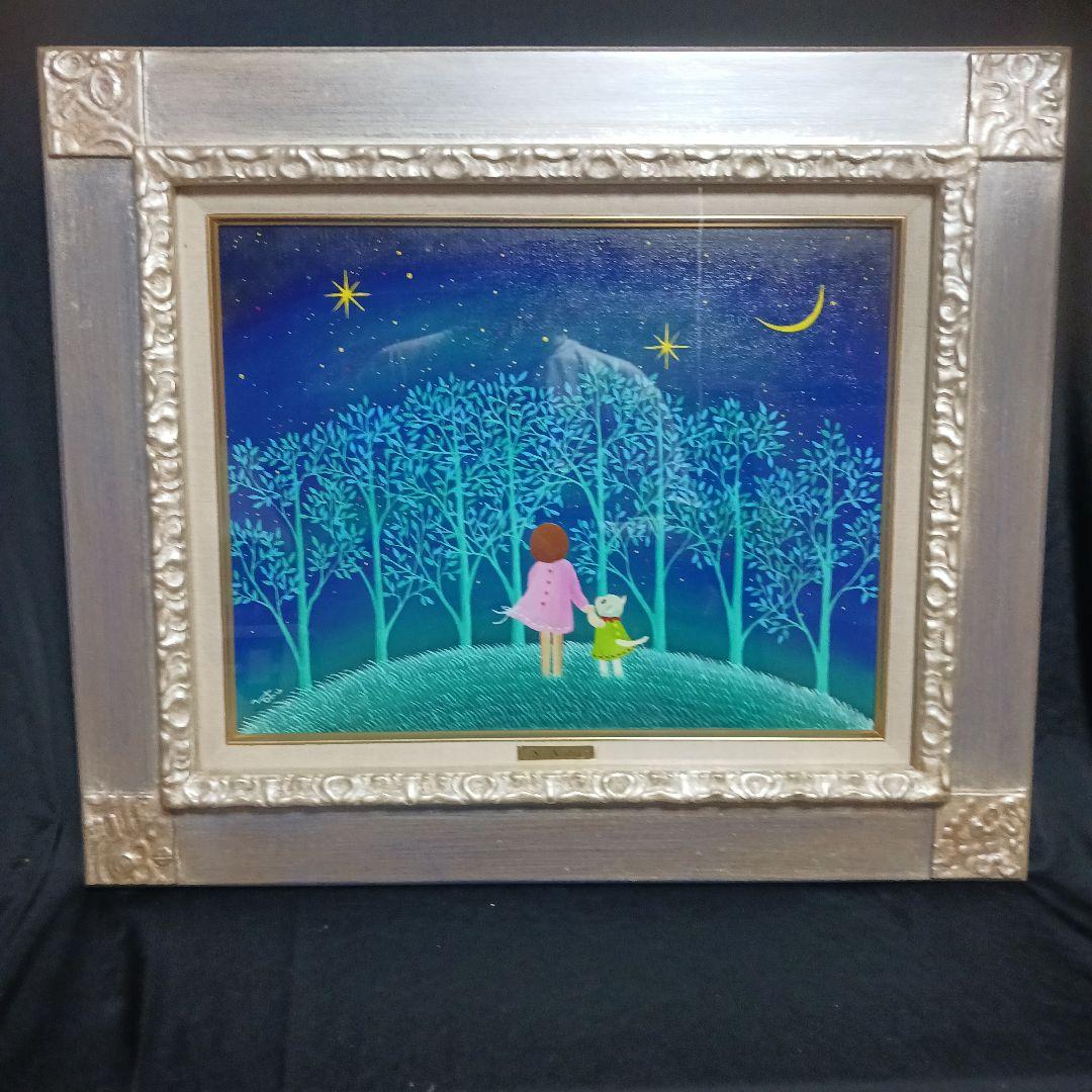 絵画 ノブ・サチ 油絵 F6号 百貨店購入品