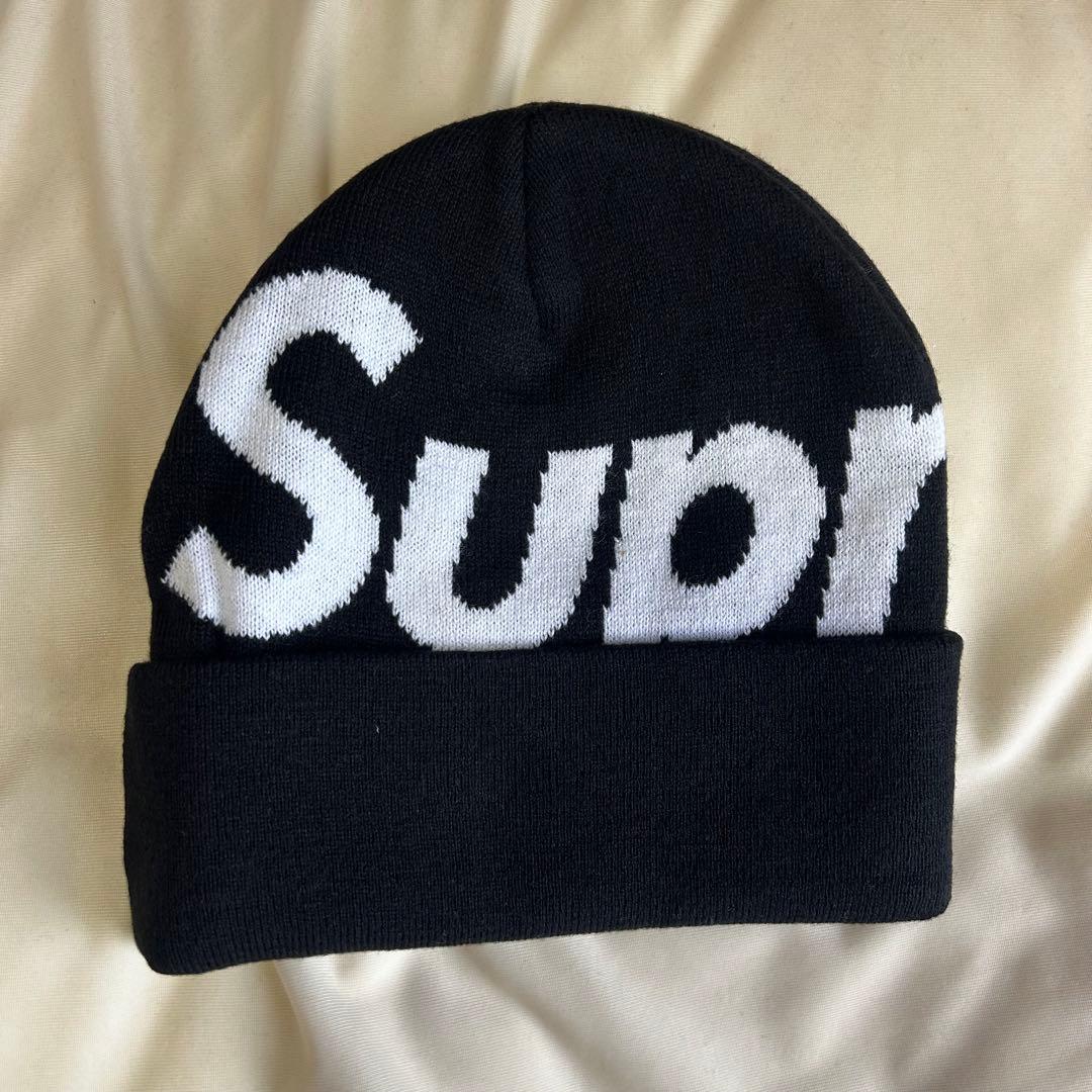 supreme Big Logo Beanie 美品 ビックロゴビーニー 黒