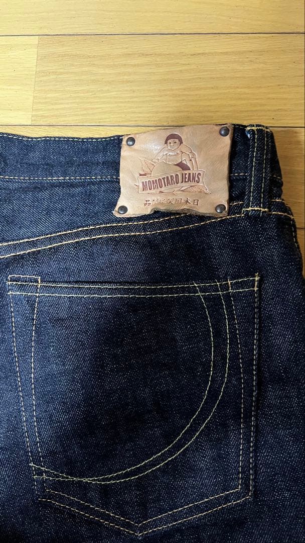 桃太郎ジーンズ 銅丹レーベル14.7oz 特濃セルビッチデニム W33