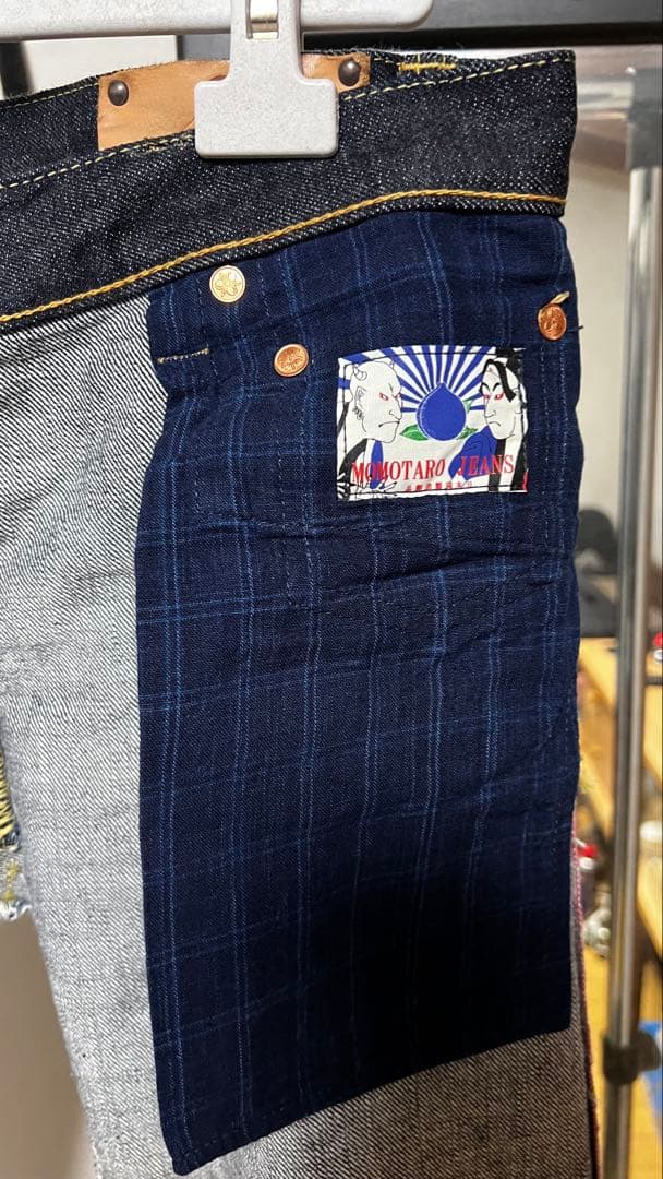 桃太郎ジーンズ 銅丹レーベル14.7oz 特濃セルビッチデニム W33