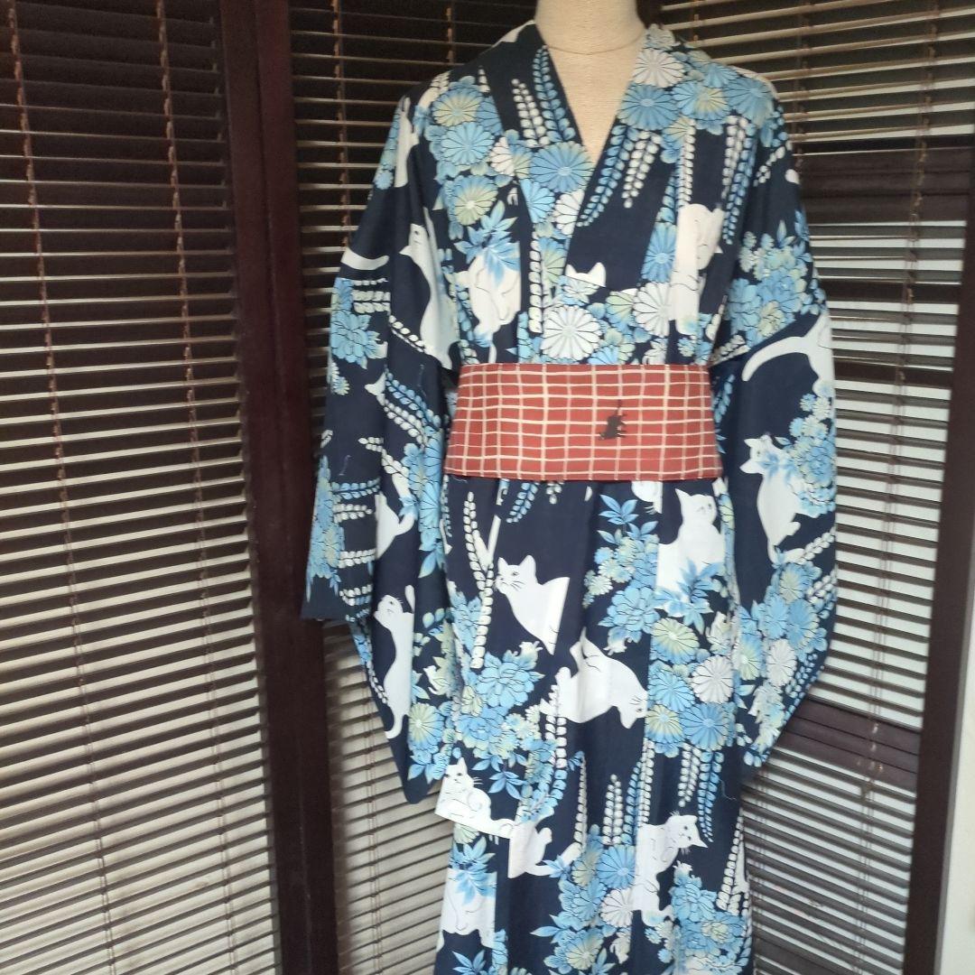 定価4万以上( ゜д゜)！　ふりく　セオα　夜空猫浴衣 　美品　フリーサイズ