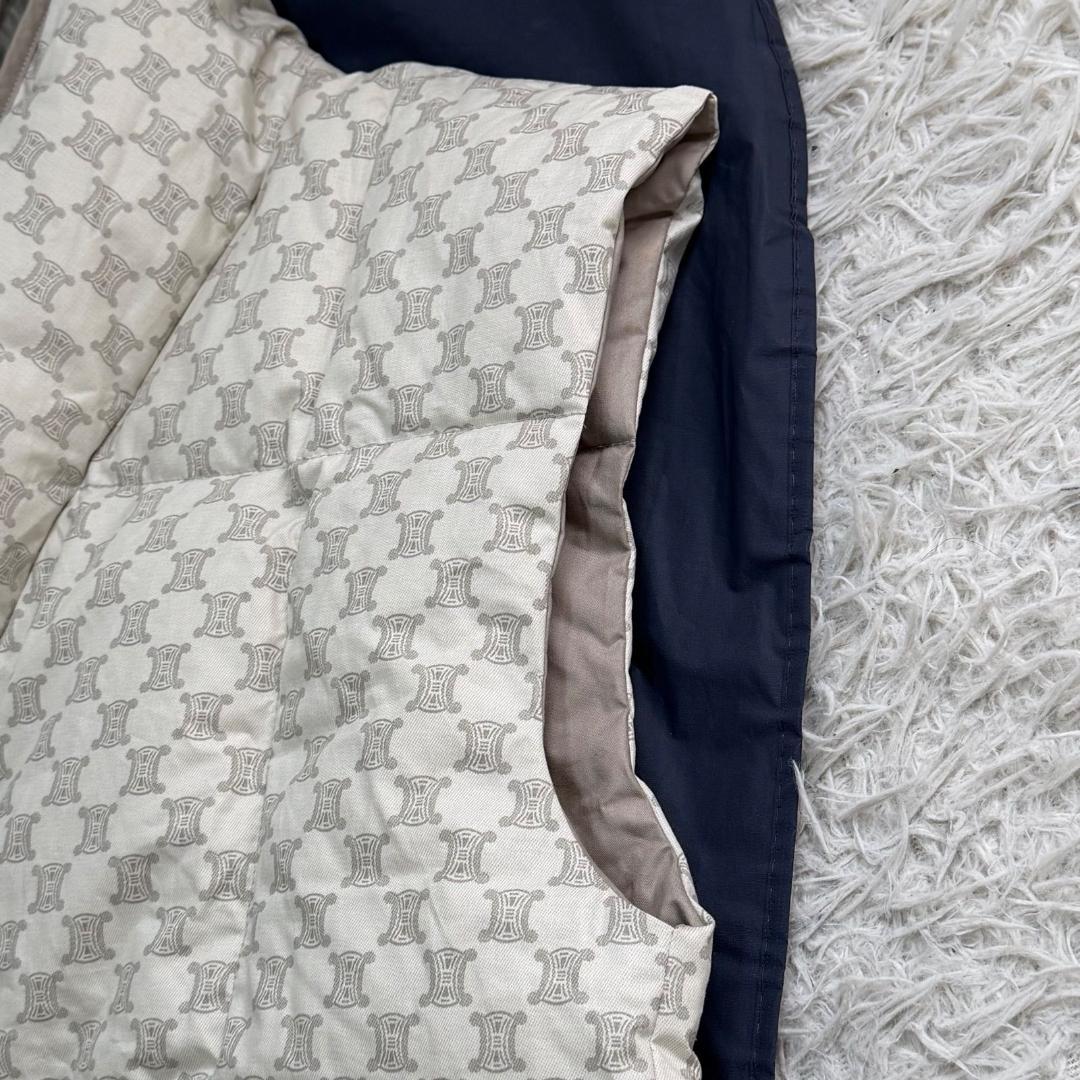 17793✨セリーヌ マカダム柄 キルティングダウンベスト ホワイト