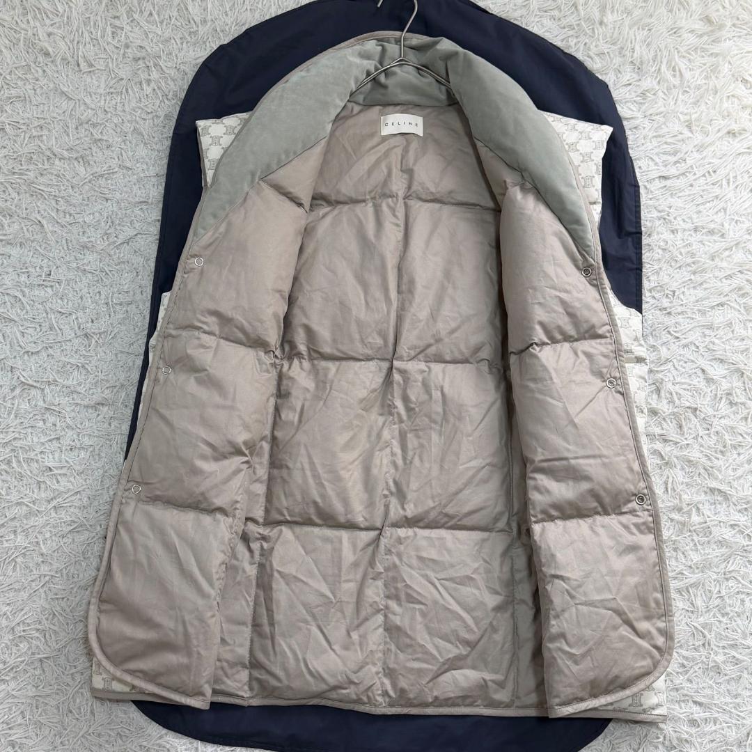 17793✨セリーヌ マカダム柄 キルティングダウンベスト ホワイト