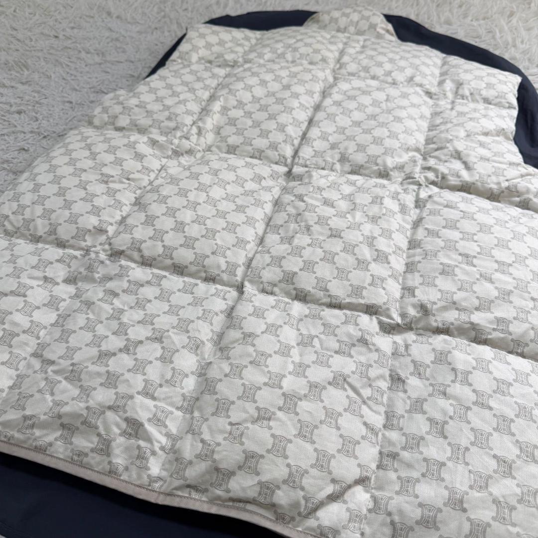 17793✨セリーヌ マカダム柄 キルティングダウンベスト ホワイト