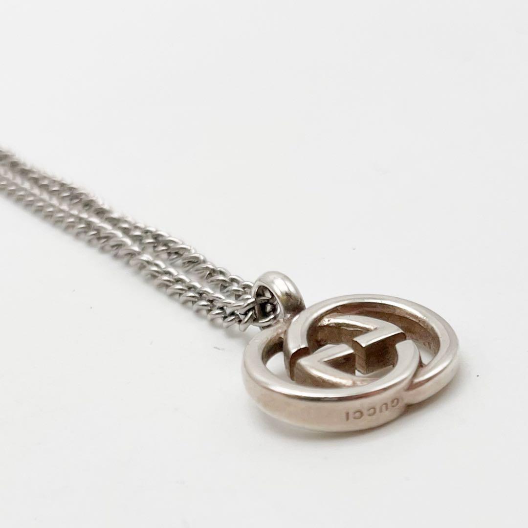 GUCCI グッチ　シルバー インターロッキング ネックレス ※チェーン社外品
