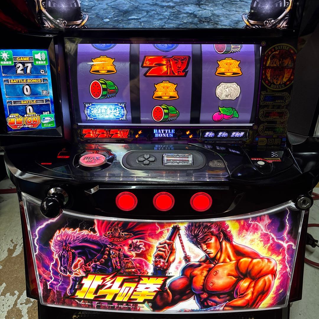 Lパチスロ北斗の拳AD XR （ケンシロウパネル）簡易ユニット付き　実機