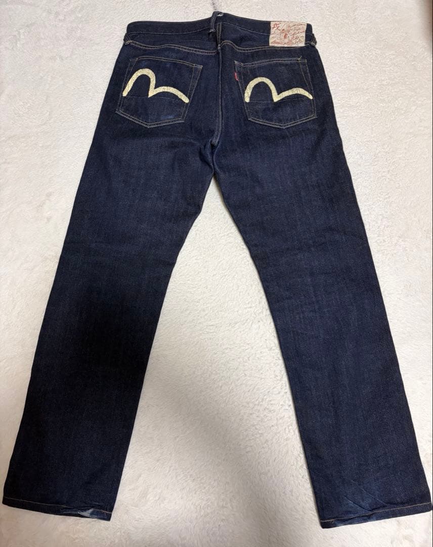 evisu×warehouse 鯛釣り　白カモメデニム　インディゴ　w36