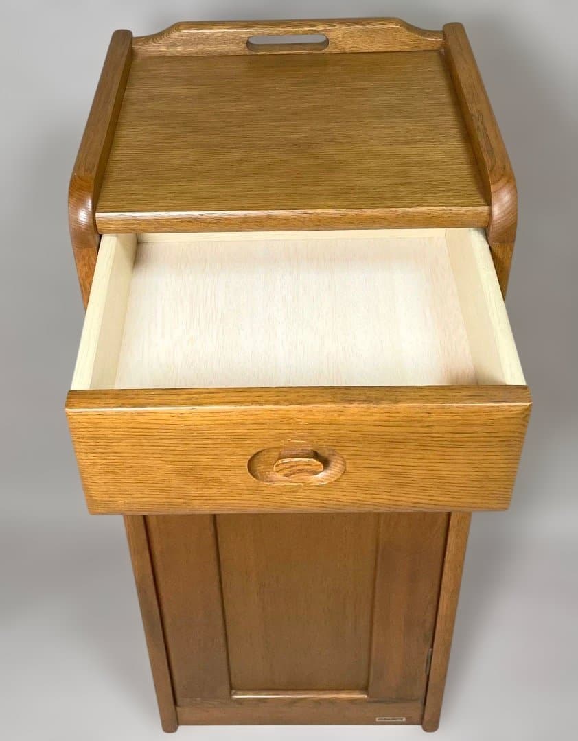 浜本工芸 (ハマモトコウゲイ) 電話台 木製電話台 ファックス台 引き出し付き