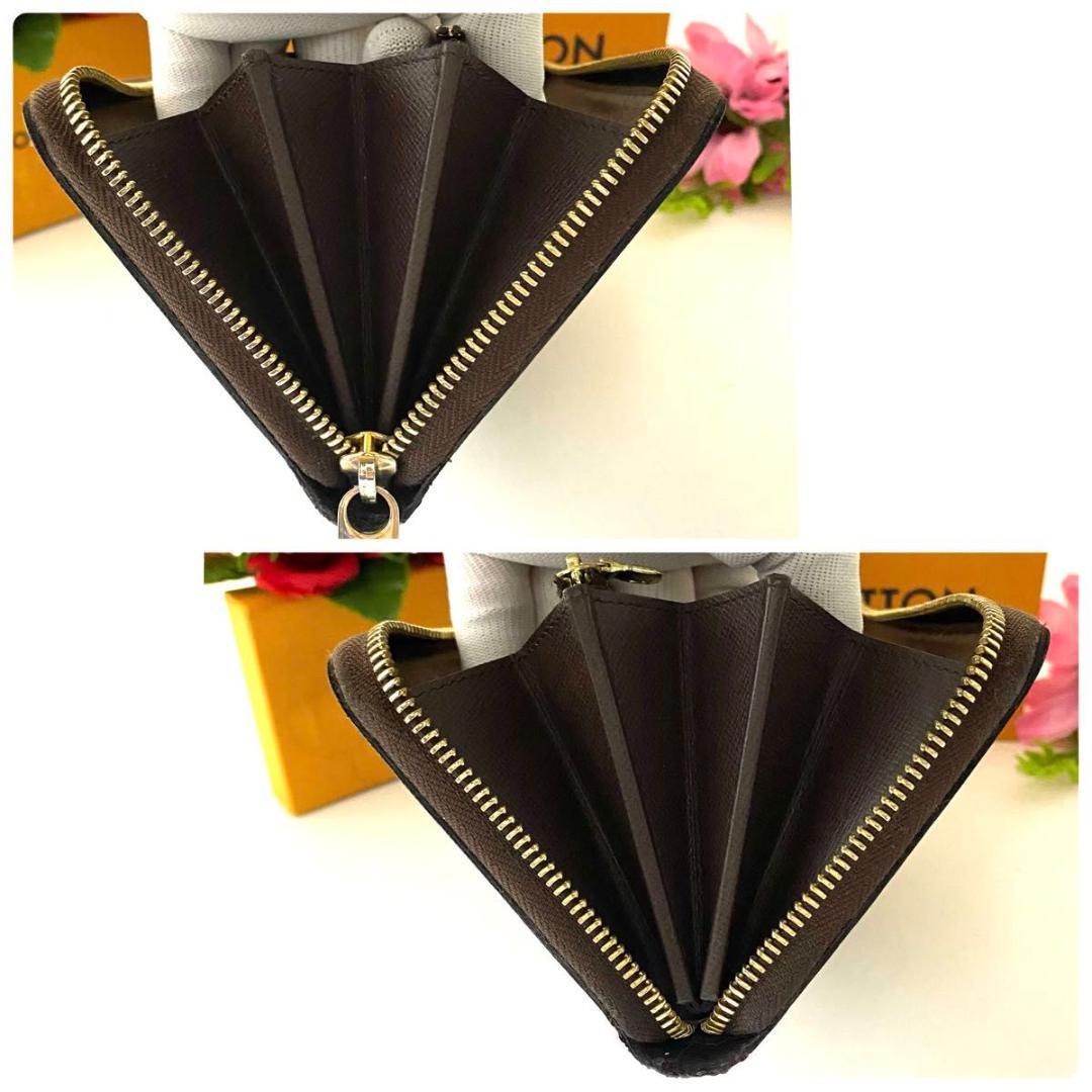 ルイ ヴィトン◎ダミエ ジッピーウォレット ラウンドファスナー 長財布 エベヌ