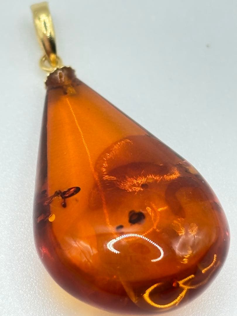 【トシ様　購入希望品】 琥珀ペンダントとルチルクォーツブレスレットセット