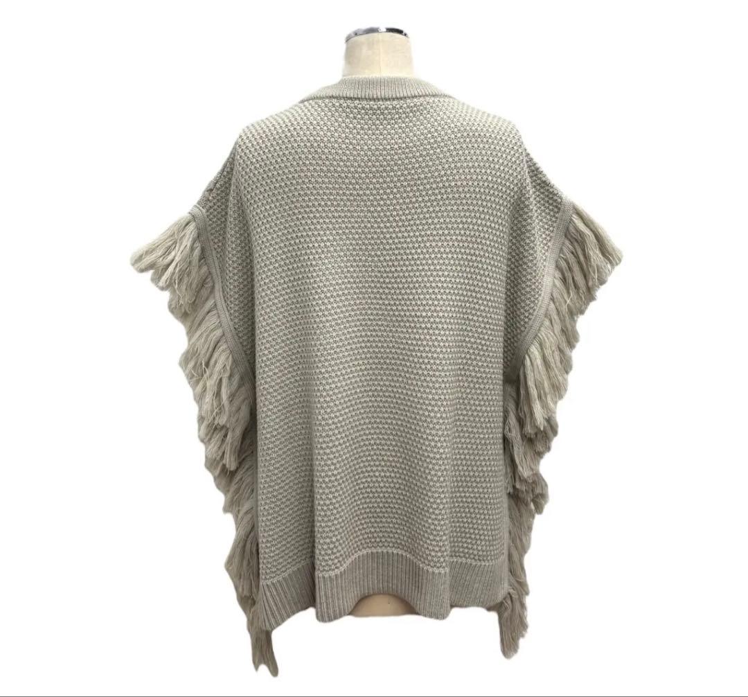 ayane フリンジニットベスト　ベージュ