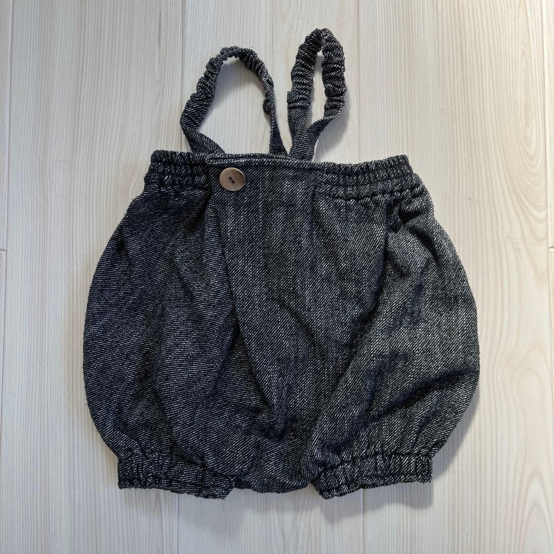 【2Y】HELLO LUPO ブルマ サス付き デニム ロンパース