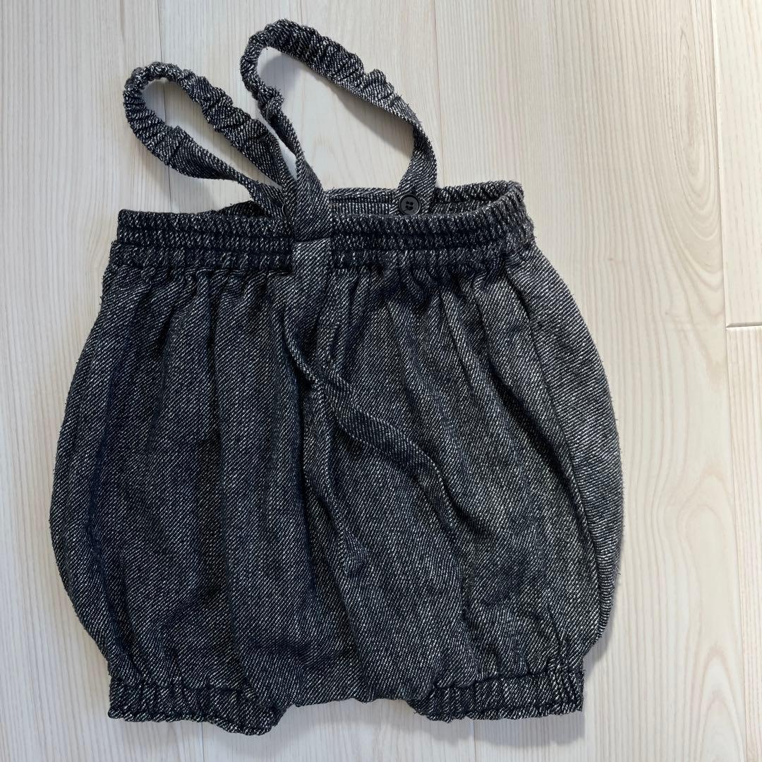 【2Y】HELLO LUPO ブルマ サス付き デニム ロンパース