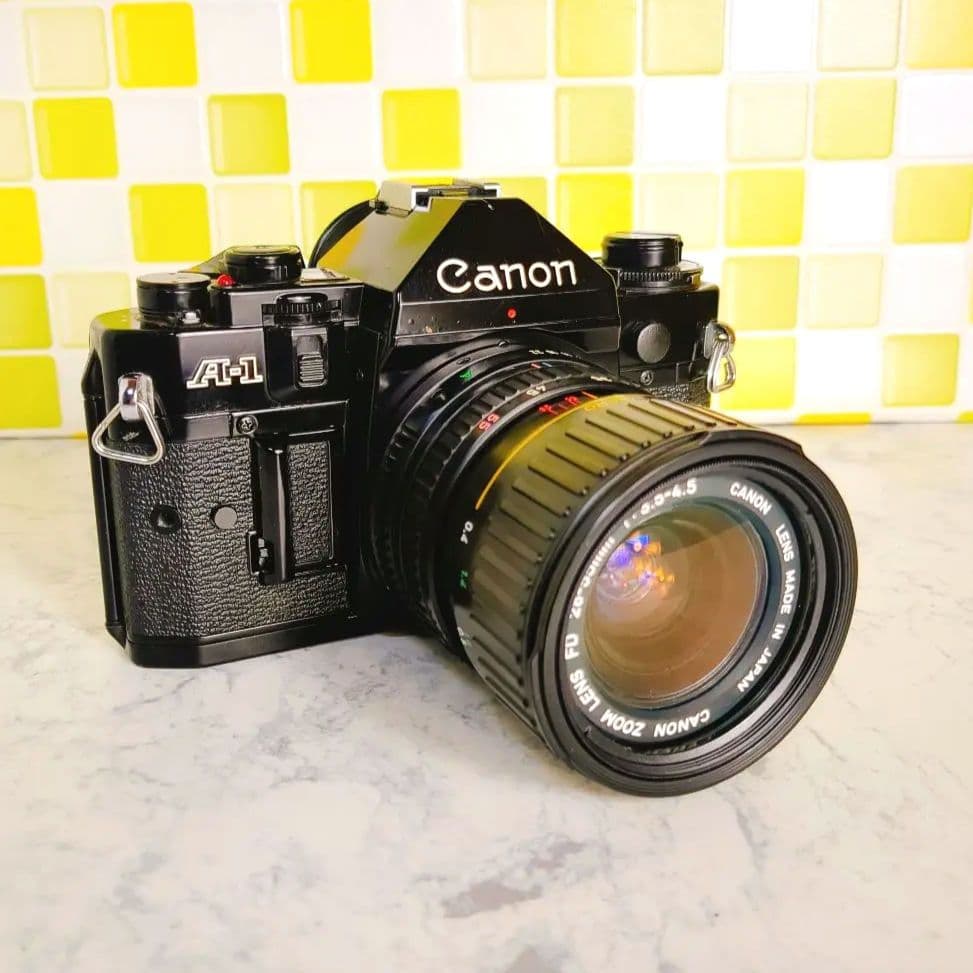 動作品★ Canon A-1 フィルム一眼レフカメラ レンズキット