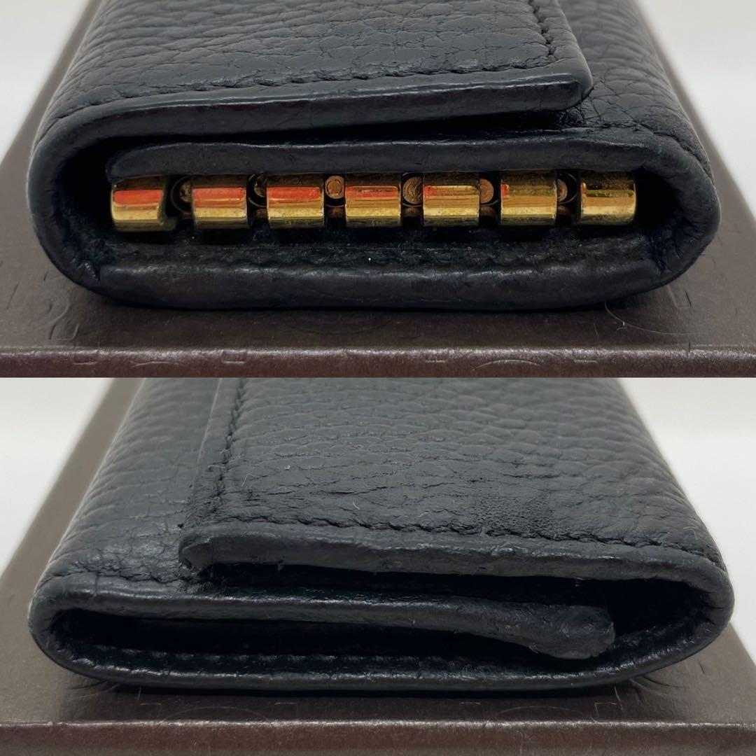 【美品/箱付き】グッチ 456118・0959 GGマーモント キーケース 黒