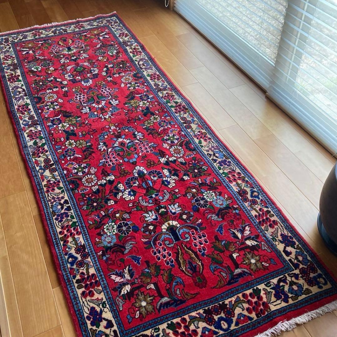 ★ naochin1102★ ヴィンテージラグ　トライバルラグ ランナー