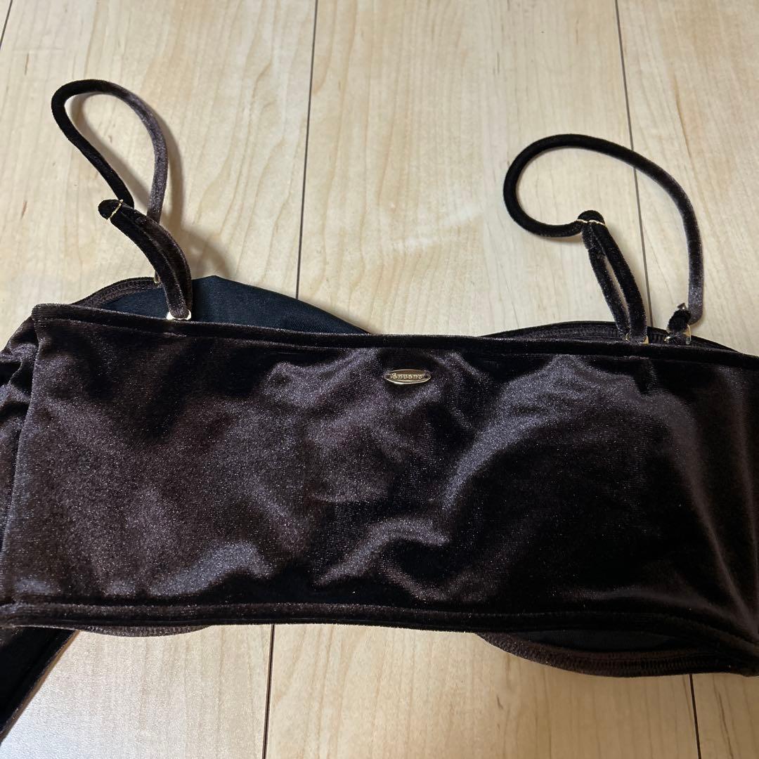 【新品未使用タグ付き】 anuans ベロアセパレートギャザースイムウエア 水着