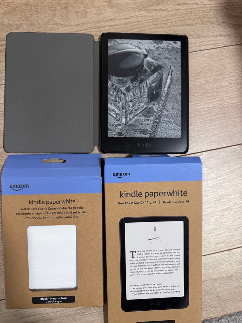 美品Kindle Paperwhite 12世代 広告なし 純正専用カバーセット