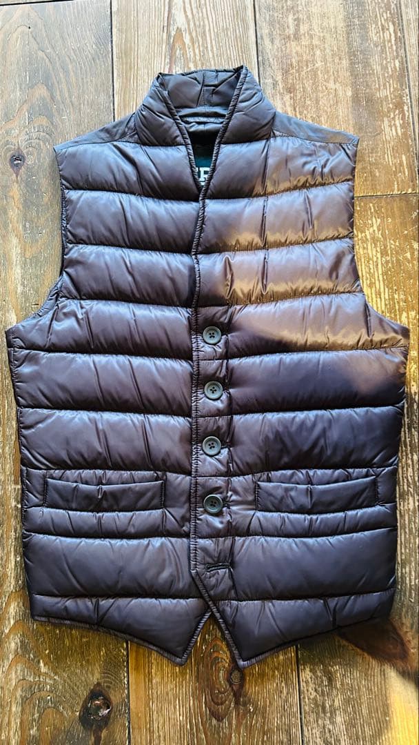 HERNO ヘルノ　ダウンベスト ダークブラウン　インナーダウン　44 M