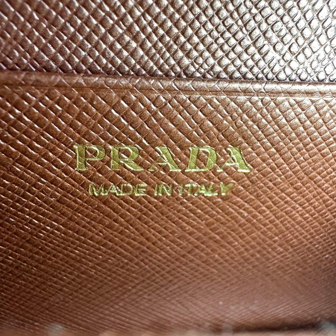 美品 PRADA カードケース 名刺入れ サフィアーノレザー ピンク
