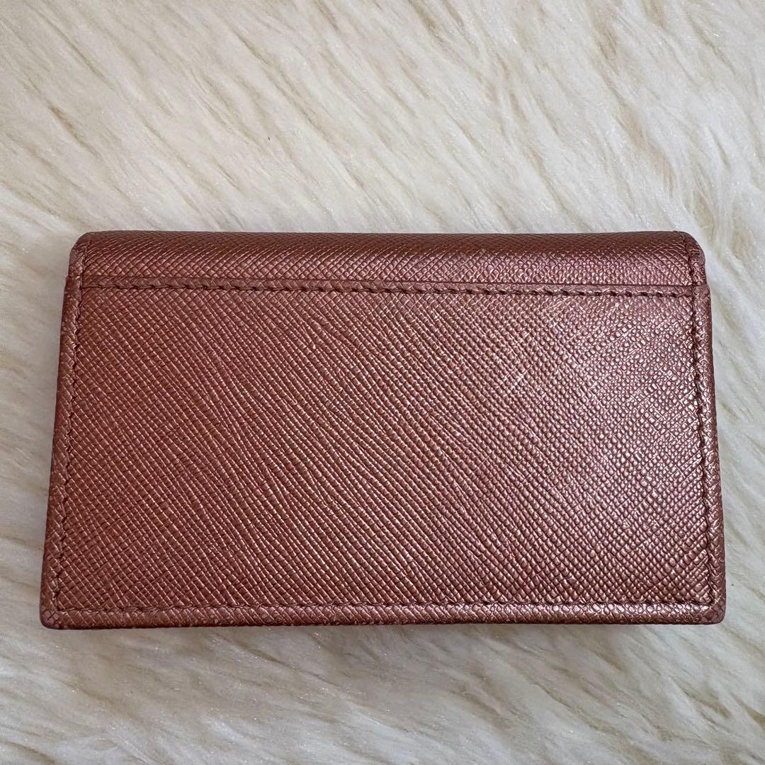 美品 PRADA カードケース 名刺入れ サフィアーノレザー ピンク