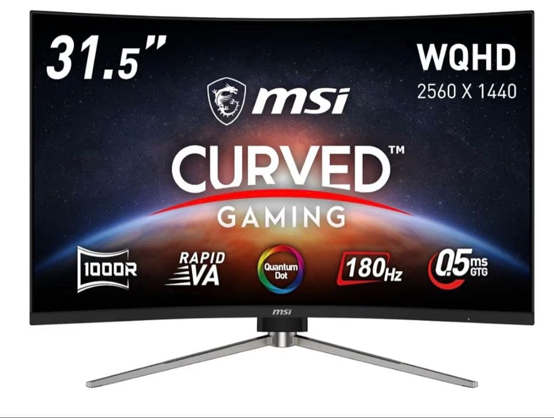 MSI 湾曲ゲーミングモニター MAG 325CQRF QD E2 31.5
