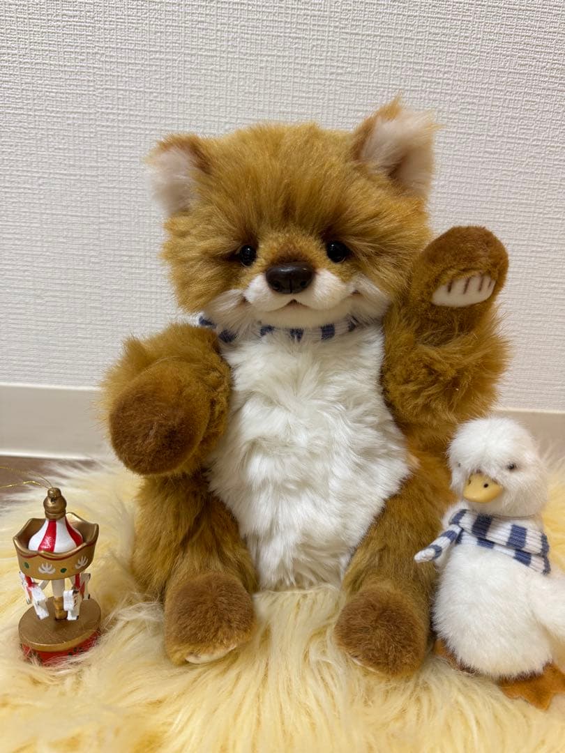 【最終価格】海外作家様作　アートドール　キツネとアヒル