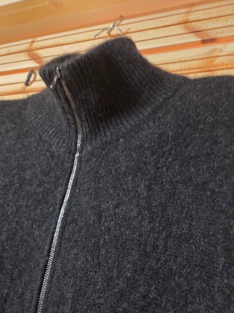 【LIDNM】CASHMERE HARD MILLED ZIP VEST M