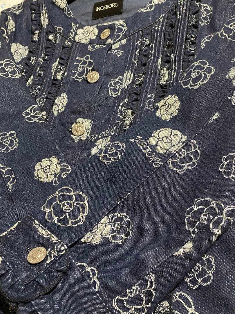 インゲボルグ　デニムノーカラージャケット 未使用