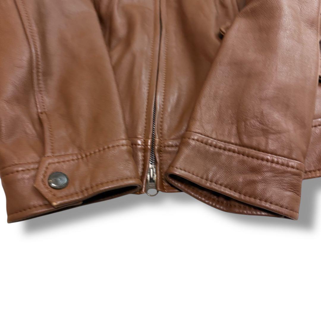 23区 1928 ラムレザー シングル ライダースジャケット 48 羊革