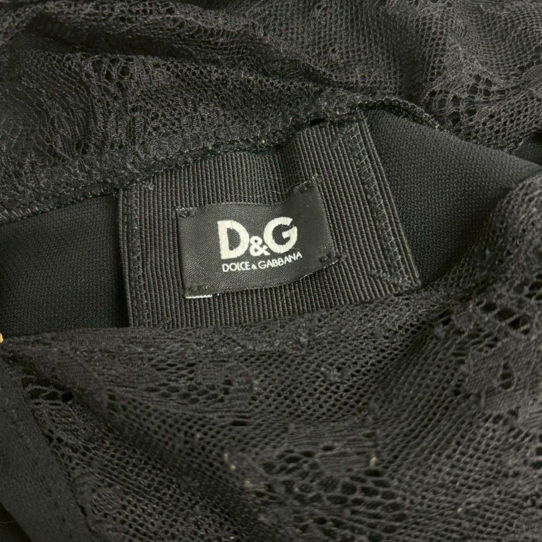 DOLCE & GABBANA レース 襟リボン デザイン ドレス N1842