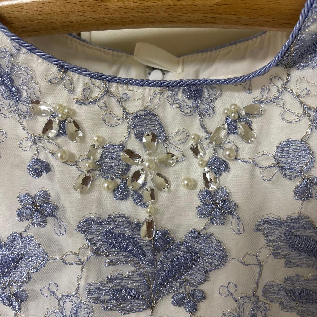 メゾピアノ mezzo piano 花柄刺しゅう レース ワンピース　130