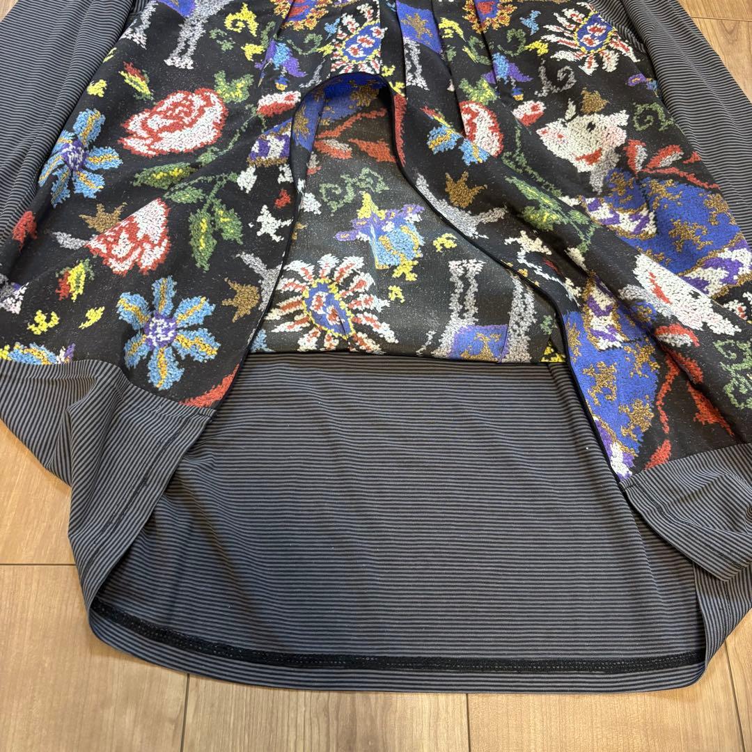 OLLEBOREBLA アルベロベロ　チュニック　再織り風柄プリント　ぶたさん