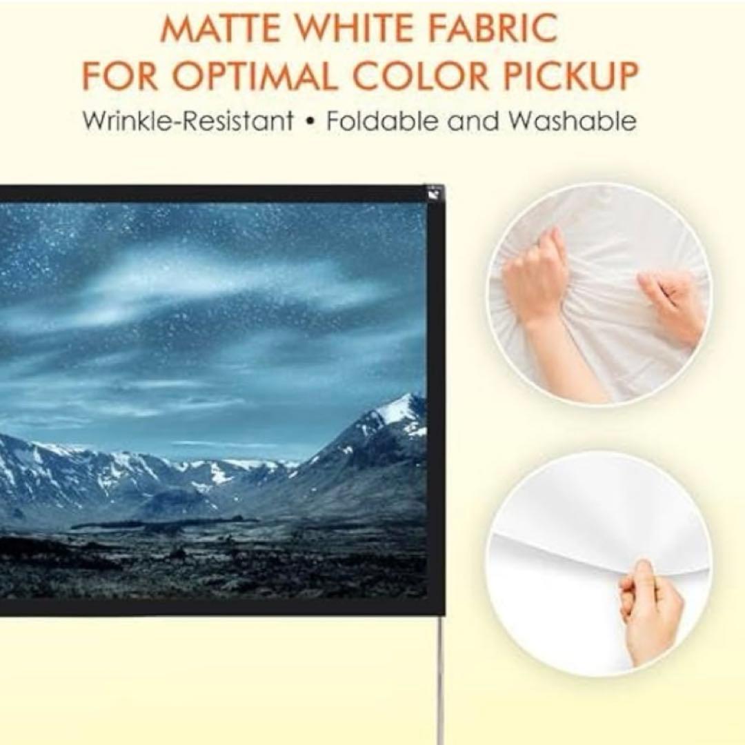 【新品✨】ポータブルプロジェクタースクリーン 80インチ